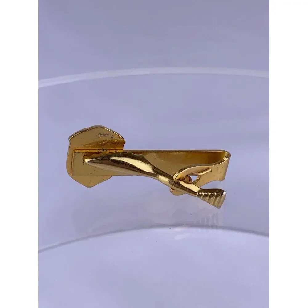 National Safety Council Safe Driver Award Tie Clip Bar 19 Year Gold Tone Vintage